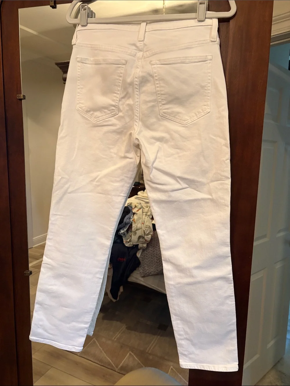 J Crew White High-Rise Button-Fly Jeans